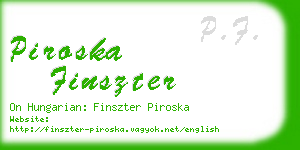 piroska finszter business card